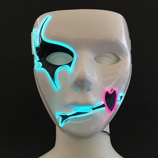 LED maske med lyserødt og blåt lys